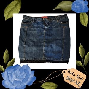 Thalia Sodi - XL - Jean skirt with lace trim
